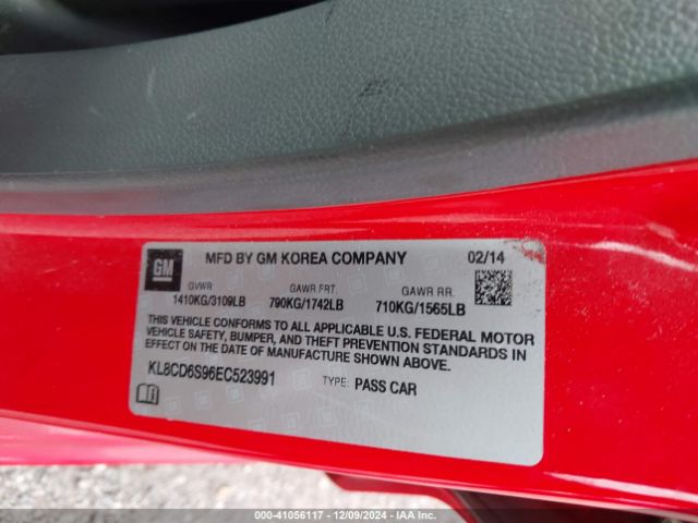 KL8CD6S96EC523991 Chevrolet Spark 1lt Auto