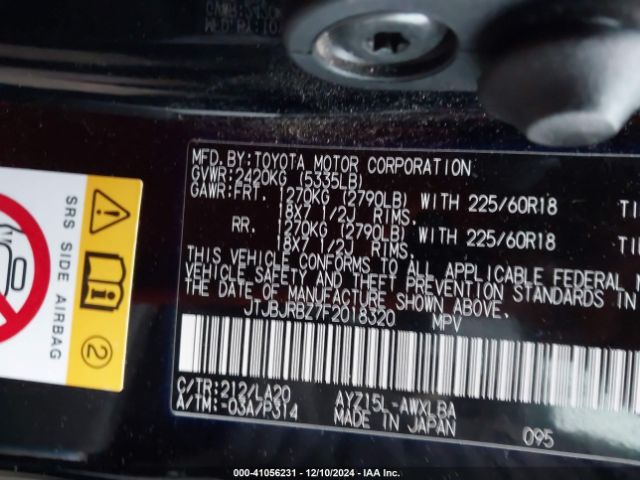 JTJBJRBZ7F2018320 Lexus NX 300H