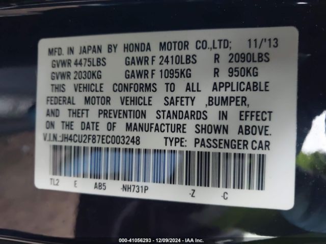JH4CU2F87EC003248 Acura Tsx 2.4