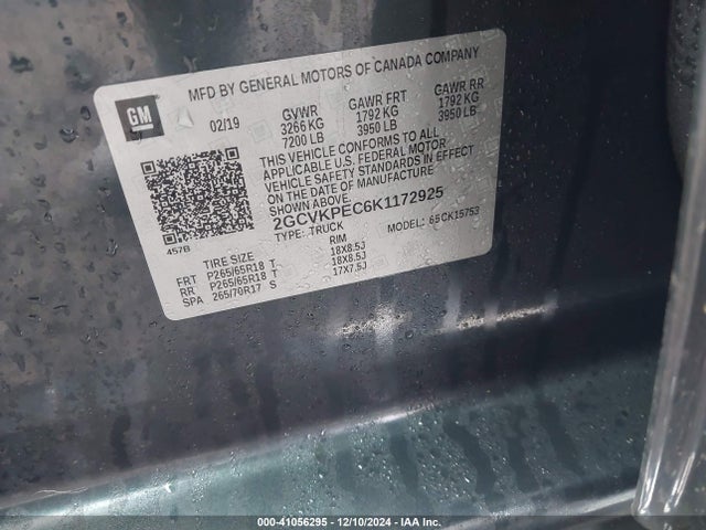 Chevrolet Silverado 1500 Ld Lt 2019 2GCVKPEC6K1172925 Image 9