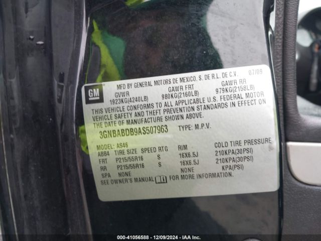 2010 CHEVROLET HHR 3GNBABDB9AS507963 Photo 8
