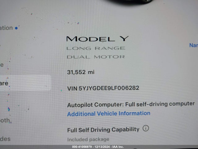 2020 TESLA MODEL Y 5YJYGDEE9LF006282 Photo 6