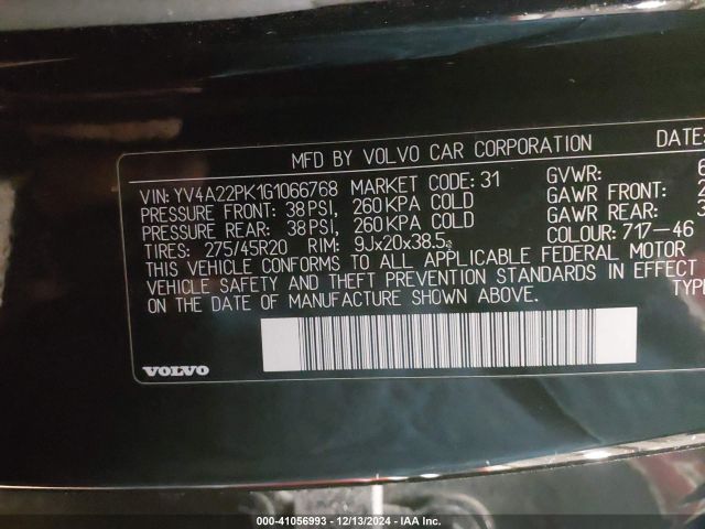 YV4A22PK1G1066768 Volvo Xc90 T6 Momentum