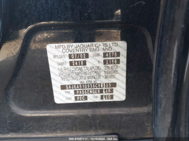 2003 JAGUAR X-TYPE SAJEA51D93XC98503 Photo 8