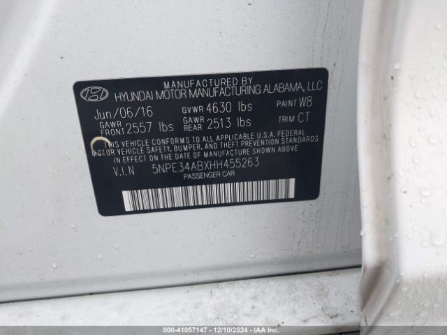 5NPE34ABXHH455263 Hyundai Sonata Sport 2.0t