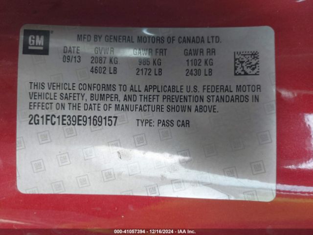 2G1FC1E39E9169157 Chevrolet Camaro 2lt