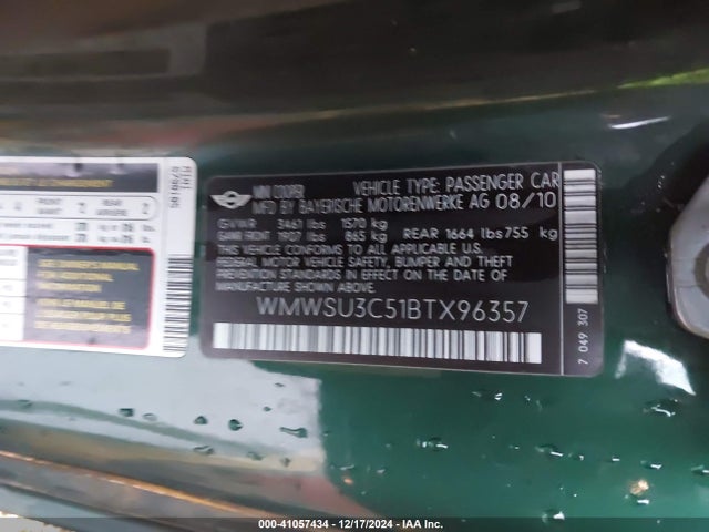 2011 MINI COOPER WMWSU3C51BTX96357 Photo 8