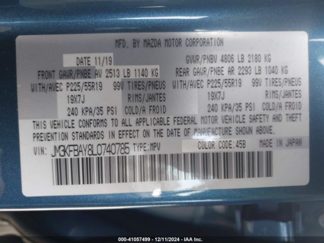 JM3KFBAY8L0740785 Mazda Cx-5 Grand Touring Reserve