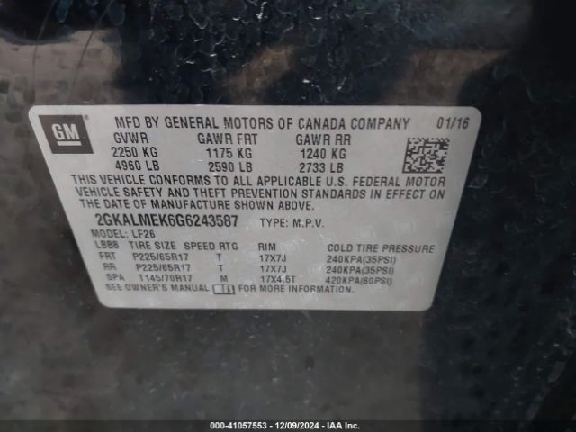 2GKALMEK6G6243587 GMC Terrain Sle-1