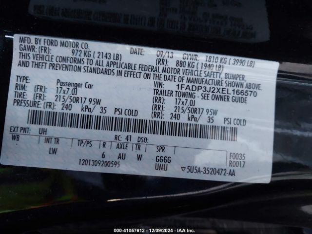 1FADP3J2XEL166570 Ford Focus Titanium