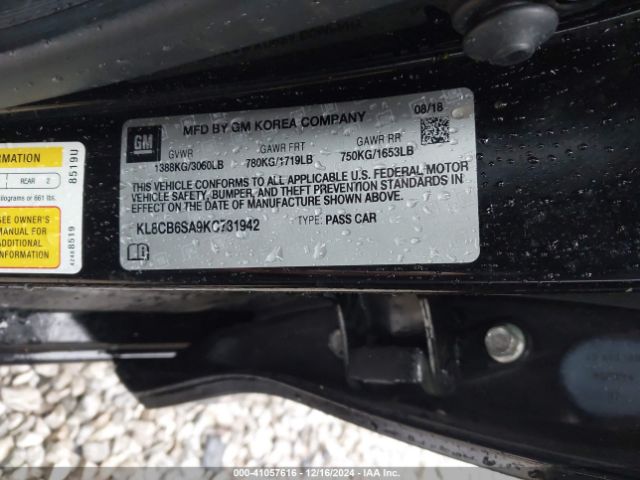 KL8CB6SA9KC731942 Chevrolet Spark Ls Cvt