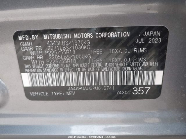 2023 MITSUBISHI OUTLANDER SPORT JA4ARUAU5PU015741 Photo 8