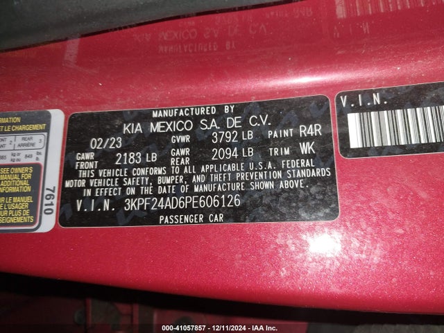 KIA Forte Lxs 2023 3KPF24AD6PE606126 Image 9