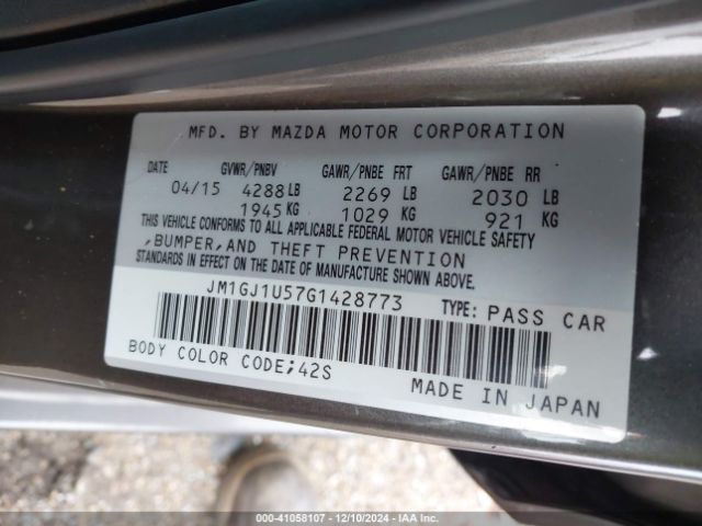 JM1GJ1U57G1428773 Mazda Mazda6 I Sport