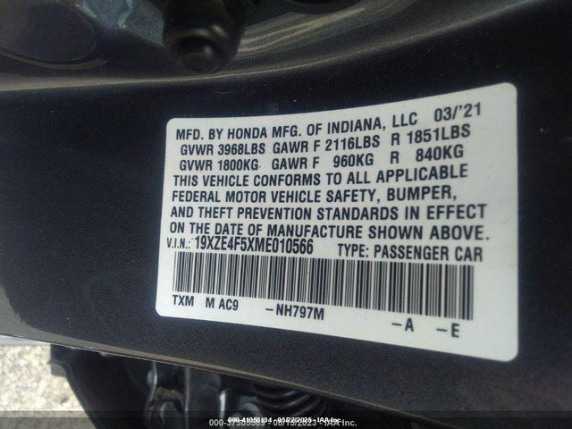 19XZE4F5XME010566 Honda leb6