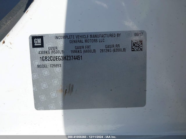 1GB2CUEG3HZ374451 Chevrolet Silverado 2500hd Wt