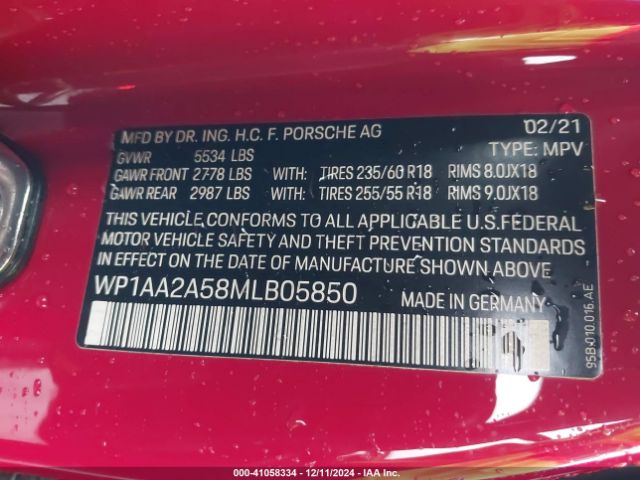 2021 PORSCHE MACAN WP1AA2A58MLB05850 Photo 8