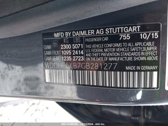 WDDHF5KB7GB281277 Mercedes-Benz E 350