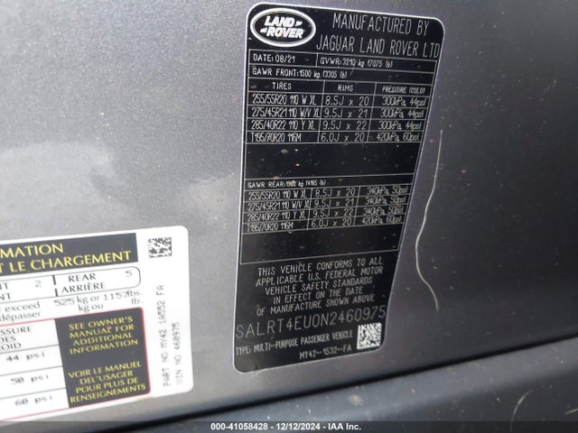 SALRT4EU0N2460975 Land Rover Discovery P360 S R-dynamic