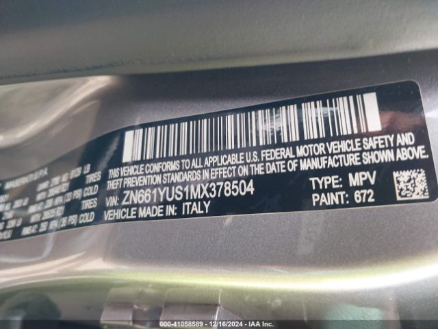 ZN661YUS1MX378504 Maserati Levante S Gransport