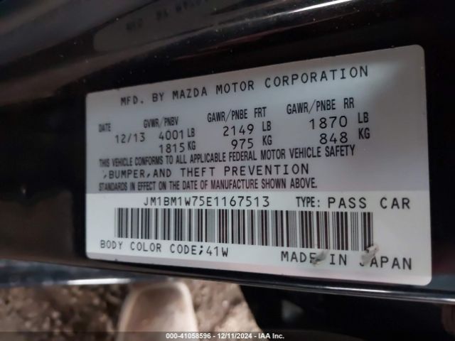 JM1BM1W75E1167513 Mazda Mazda3 I Grand Touring