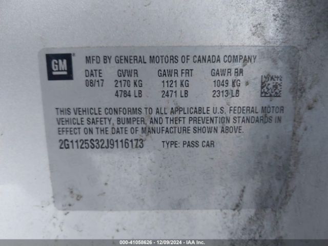 2G1125S32J9116173 Chevrolet IMPALA 2LZ