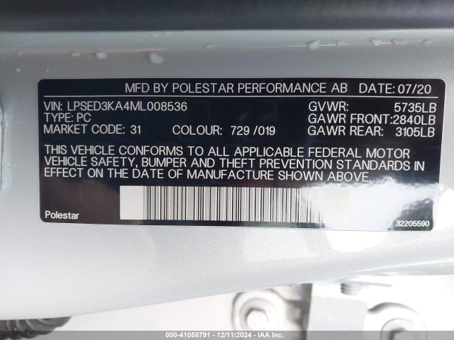 Polestar 2 Launch Edition 2021 LPSED3KA4ML008536 Image 9