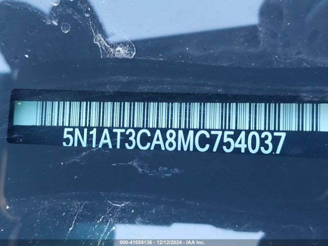 5N1AT3CA8MC754037 Nissan Rogue Sl Fwd
