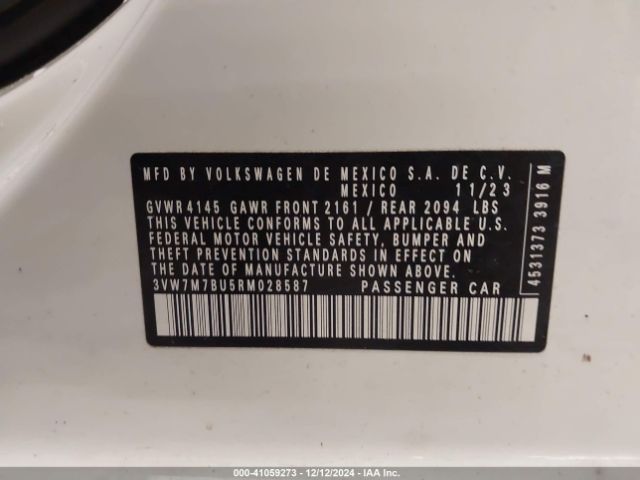 3VW7M7BU5RM028587 Volkswagen Jetta 1.5t Se