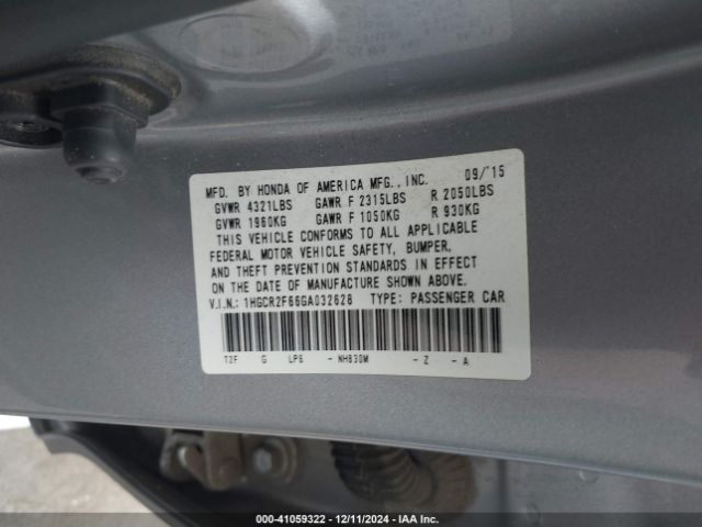1HGCR2F66GA032628 Honda Accord Sport