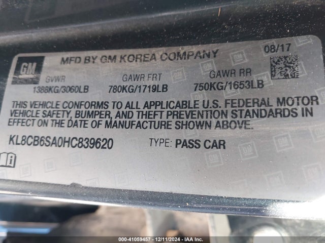 Chevrolet Spark Ls Cvt 2017 KL8CB6SA0HC839620 Image 9