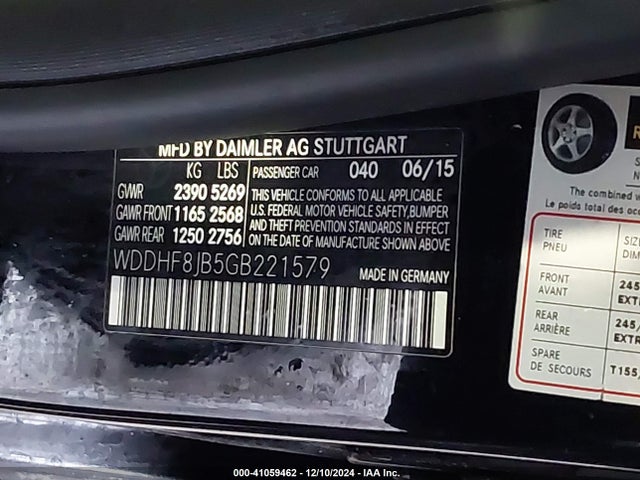 WDDHF8JB5GB221579 Mercedes-Benz E 350 4matic