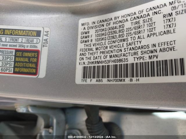 2HKRM4H53FH698635 Honda CR-V EX