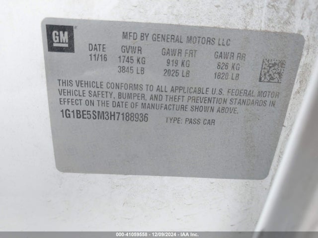 Chevrolet Cruze Lt Auto 2017 1G1BE5SM3H7188936 Image 7