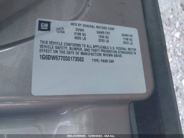 2005 CADILLAC STS 1G6DW677050173582 Photo 8