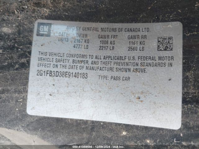 2G1FB3D38E9140183 Chevrolet Camaro 1lt