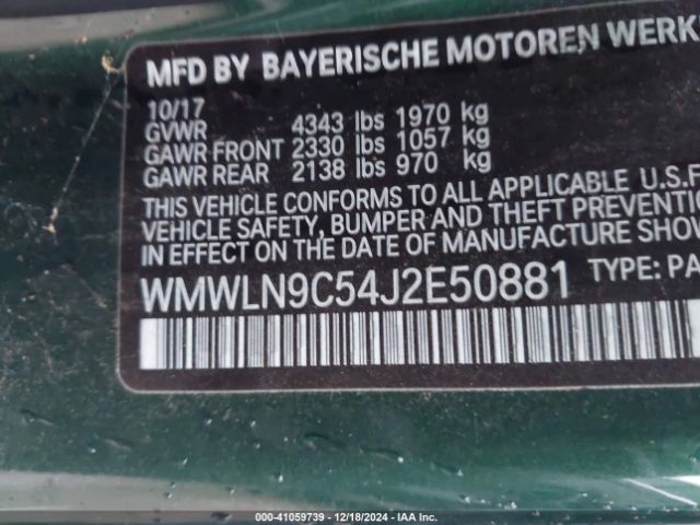 WMWLN9C54J2E50881 Mini Clubman Cooper S
