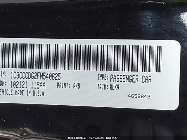 1C3CCCDG2FN540625 Chrysler 200 S
