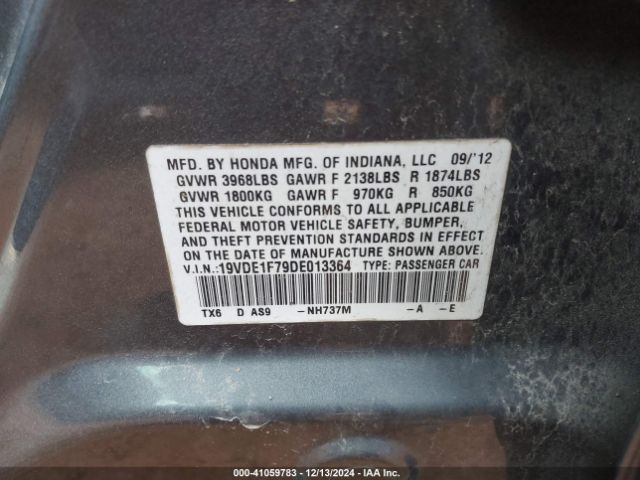 2013 ACURA ILX 19VDE1F79DE013364 Photo 8