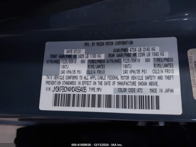 JM3KFBCM4M0459465 Mazda Cx-5 Carbon Edition