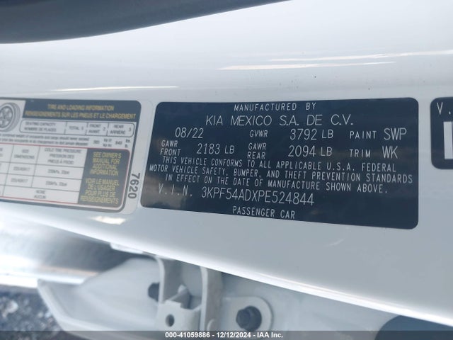 3KPF54ADXPE524844 KIA Forte Gt-line