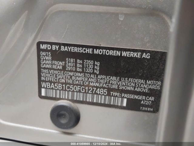 WBA5B1C50FG127485 BMW 535i