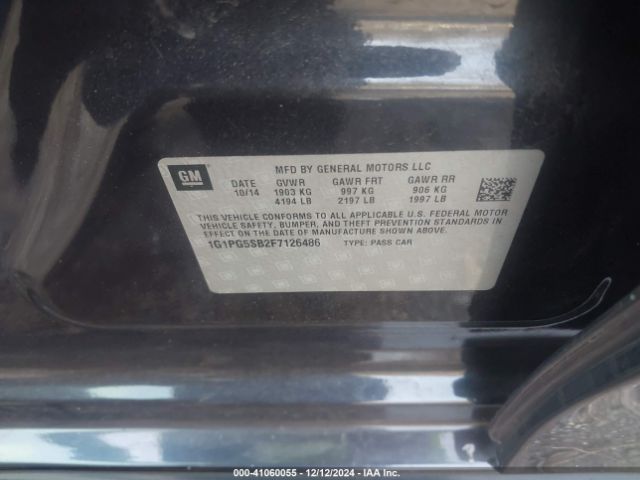 1G1PG5SB2F7126486 Chevrolet CRUZE LTZ