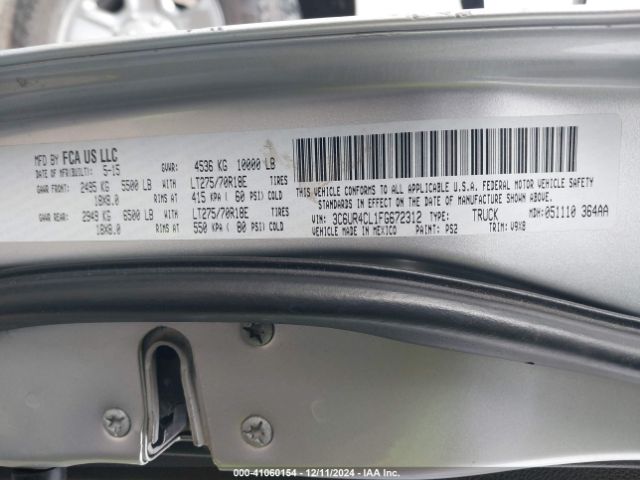 3C6UR4CL1FG672312 RAM 2500 Tradesman