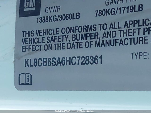 Chevrolet Spark Ls Cvt 2017 KL8CB6SA6HC728361 Image 9