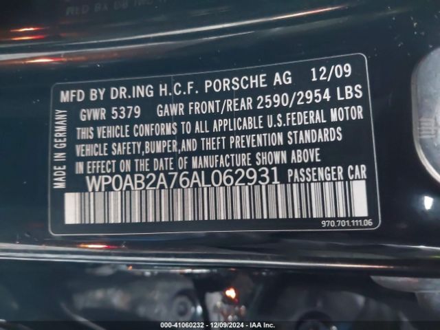 2010 PORSCHE PANAMERA WP0AB2A76AL062931 Photo 8