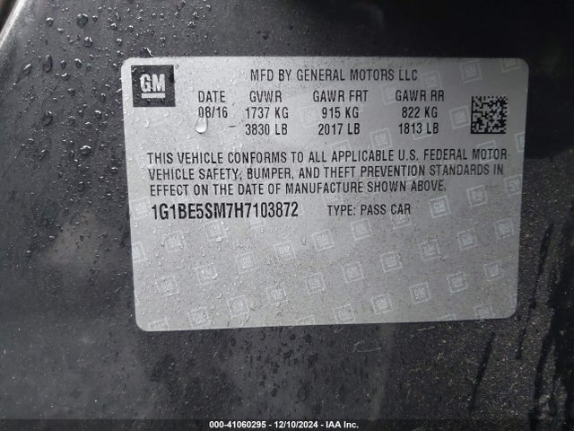 Chevrolet Cruze Lt Auto 2017 1G1BE5SM7H7103872 Image 9