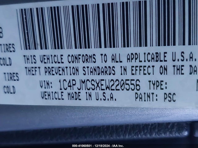 1C4PJMCSXEW220556 Jeep Cherokee Latitude