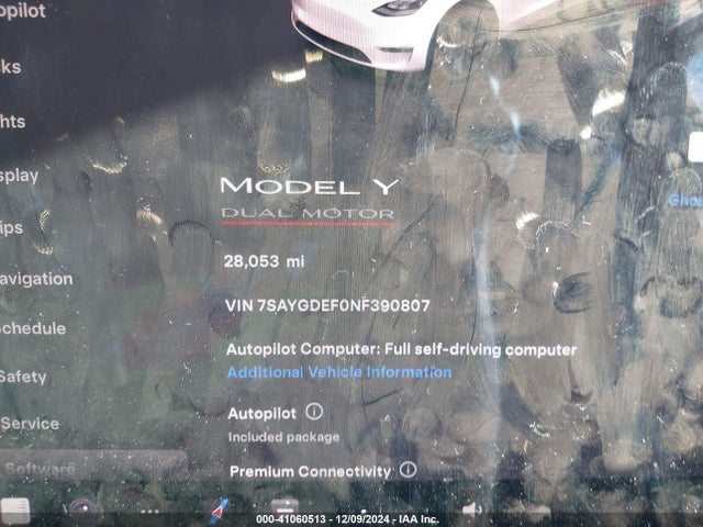7SAYGDEF0NF390807 Tesla Model Y Performance Dual Motor All-wheel Drive