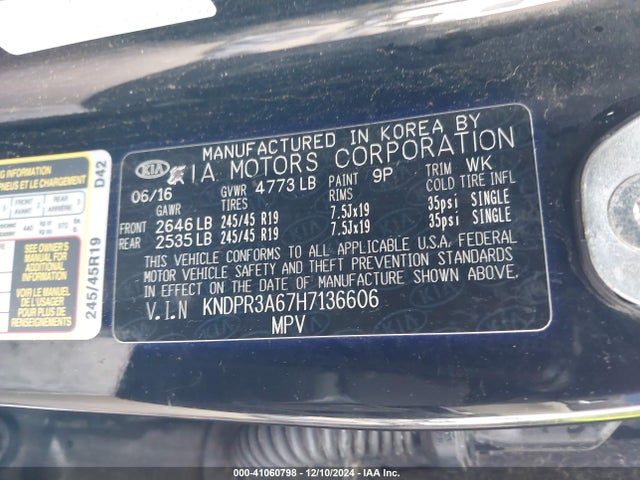 KNDPR3A67H7136606 KIA Sportage Sx Turbo